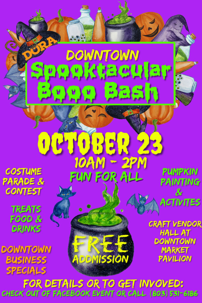 Spooktacular Boo Bash Flyer Downtown Orangeburg Revitalization